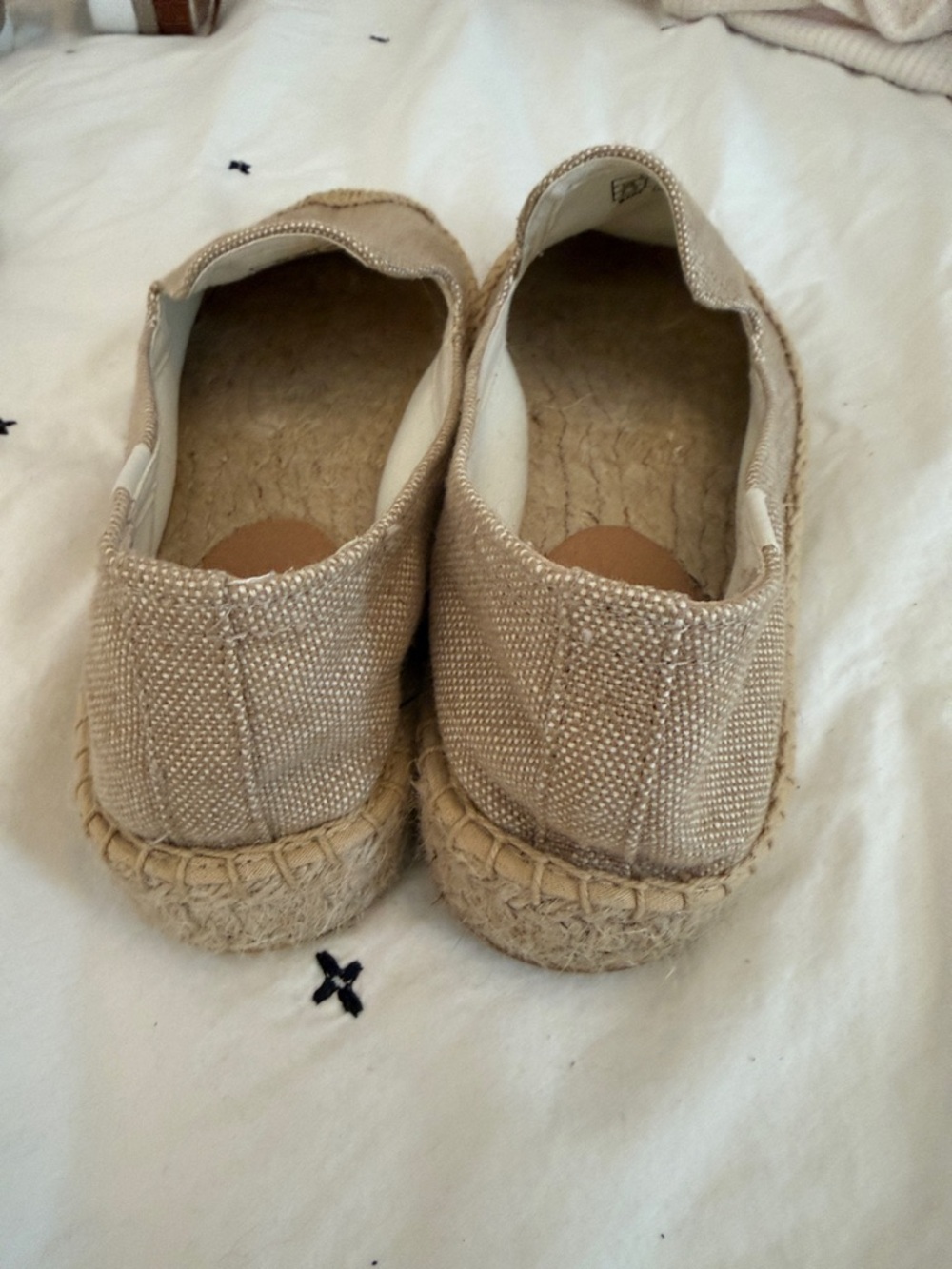 Soludos Beige Canvas Espadrille Slip-Ons - Picture 3 of 4